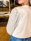 Melanie Sweatshirt Top in Pale Blush