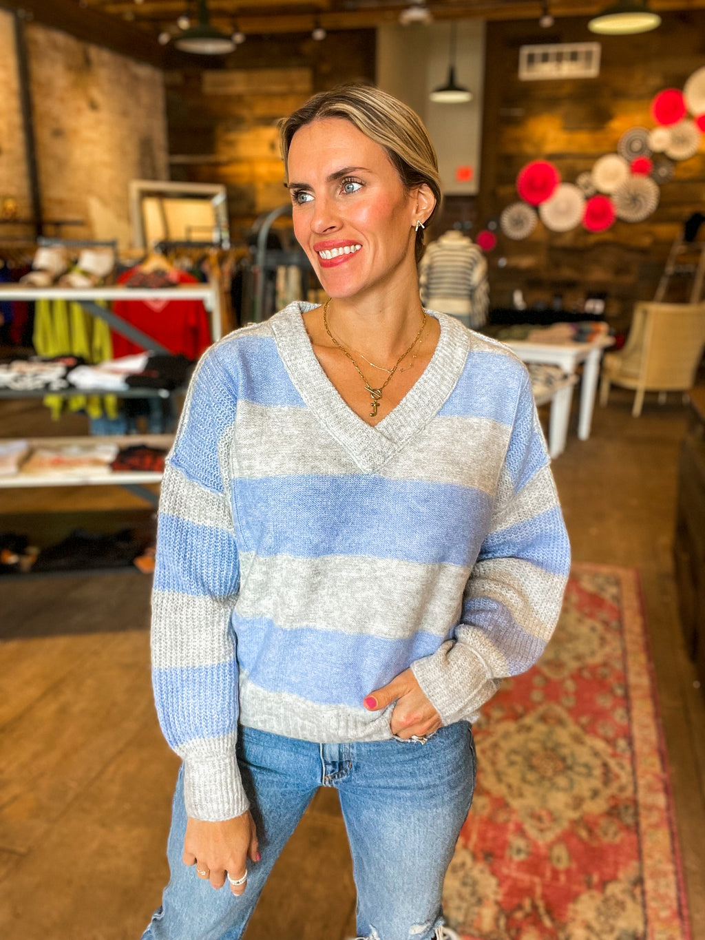 Spring Dreaming Sweater in Baby Blue