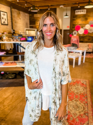 Mint To Be Floral Kimono