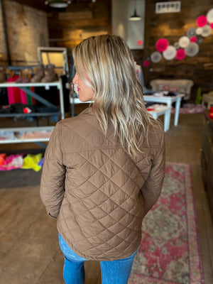 Cameryn Quilted Jacket in Cocoa