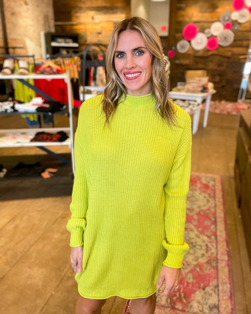 Cece Pullover Sweater in Lime