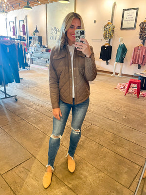 Cameryn Quilted Jacket in Cocoa