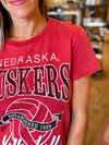 Nebraska Volleyball Cuffed Tee