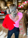 Ella Colorblock Twist Sweater