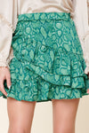Gwendolyn Snake Print Ruffle Skirt