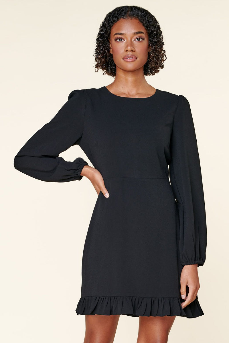Double Take Ruffle Hem Dress